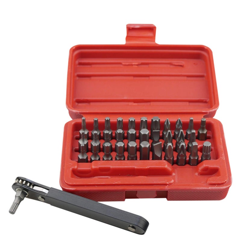 KAIFNT مجموعة بتات مفك البراغي KAIFNT K402 مع مفتاح ربط صغير، 1/4 بوصة، 34 قطعة - Image 2